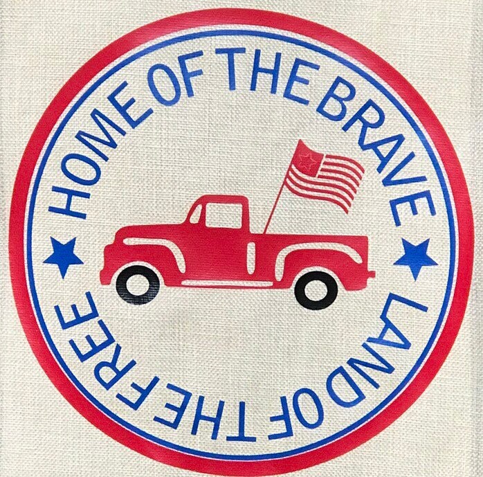 4th of July Truck Garden Flag