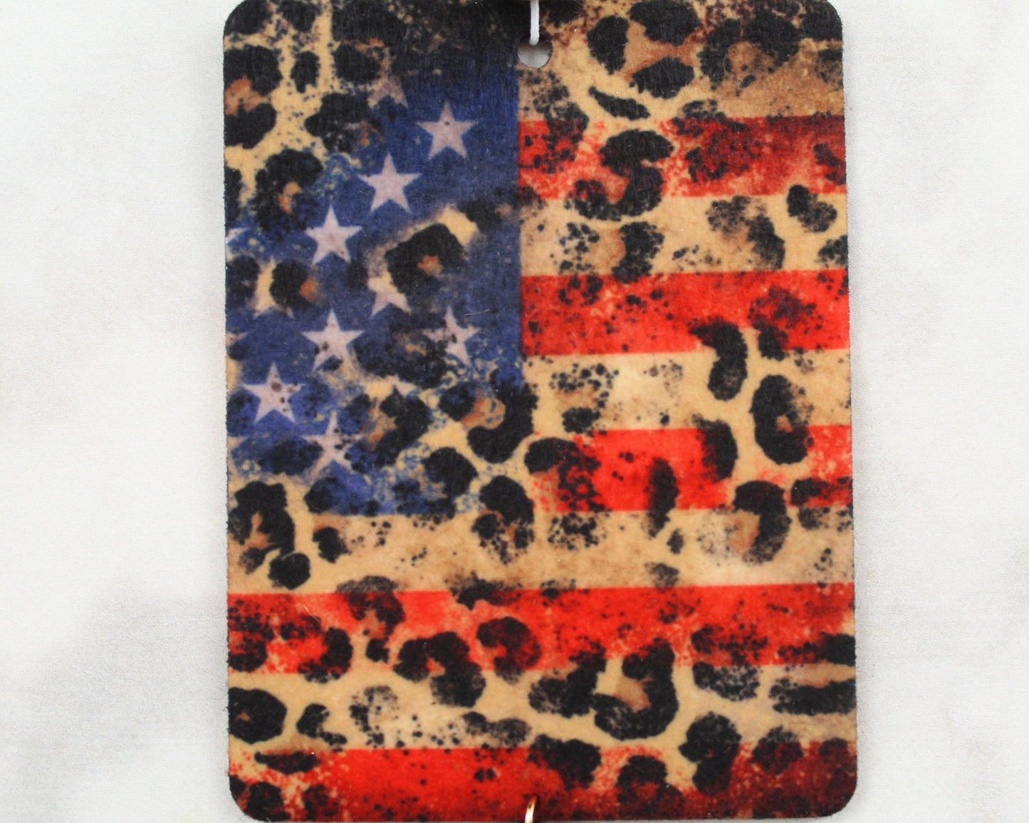 American Flag and Cheetah Air Freshener Car Coaster Gift Set