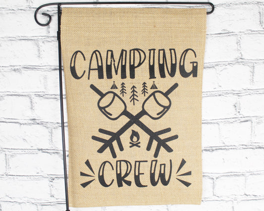 Camping Crew Garden Flag