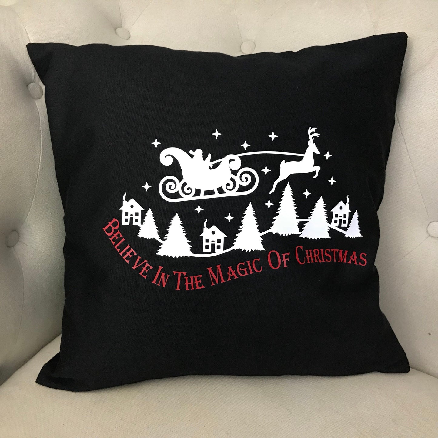 Believe in the Magic of Christmas Throw Pillow