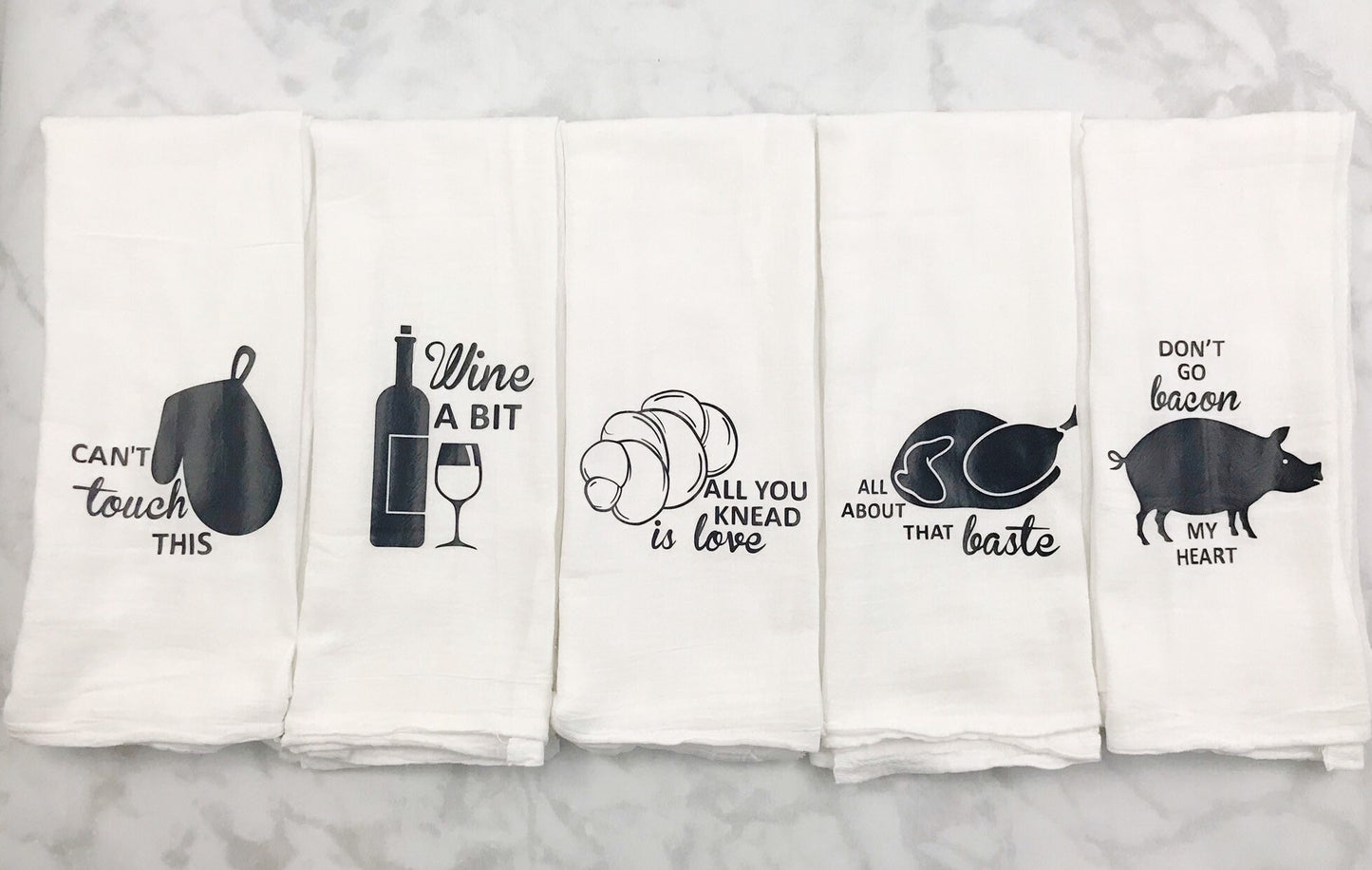 Funny Kitchen Flour Sack Towels - Individual