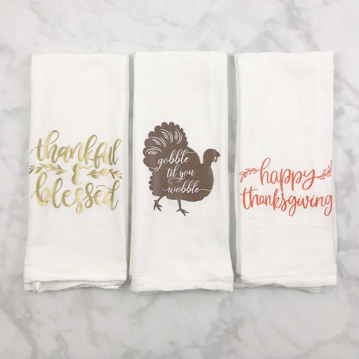 Thanksgiving Flour Sack Towels
