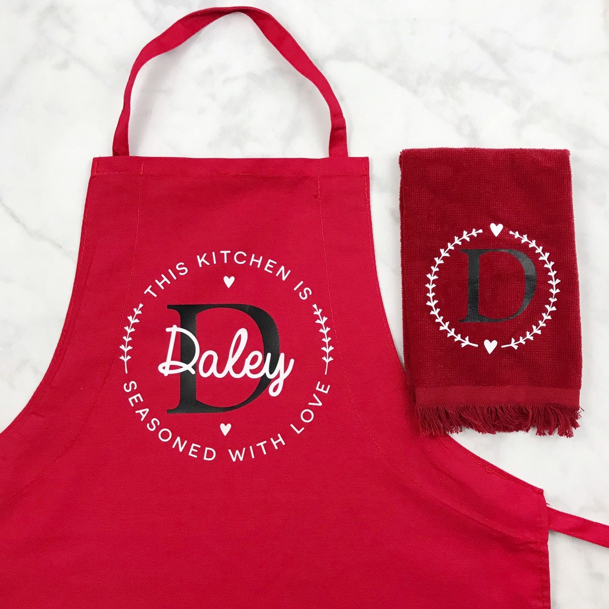 Personalized Apron and Towel Set