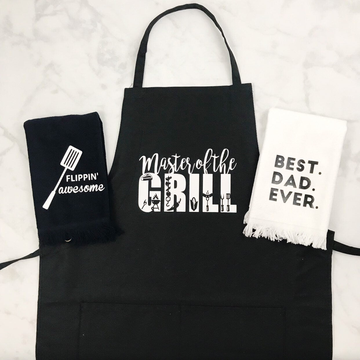 Father's Day Grilling Apron and Towel Set