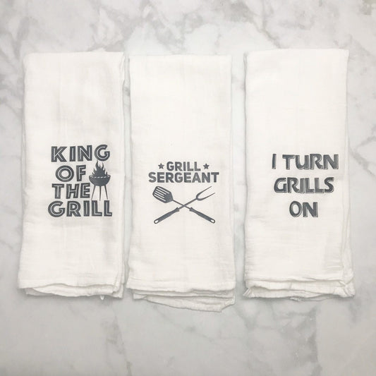 Funny Fathers Day Flour Sack Towels