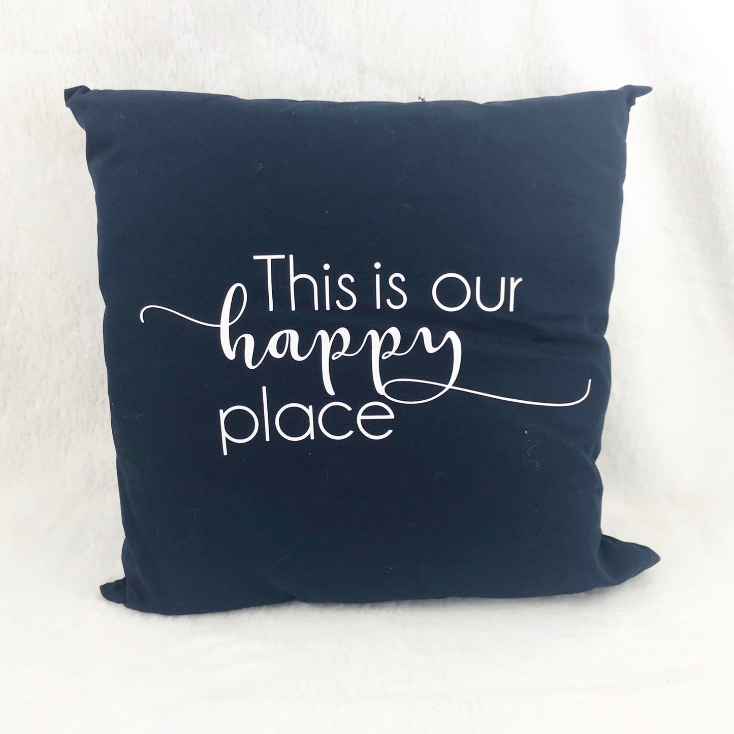 This Is Our Happy Place Throw Pillow