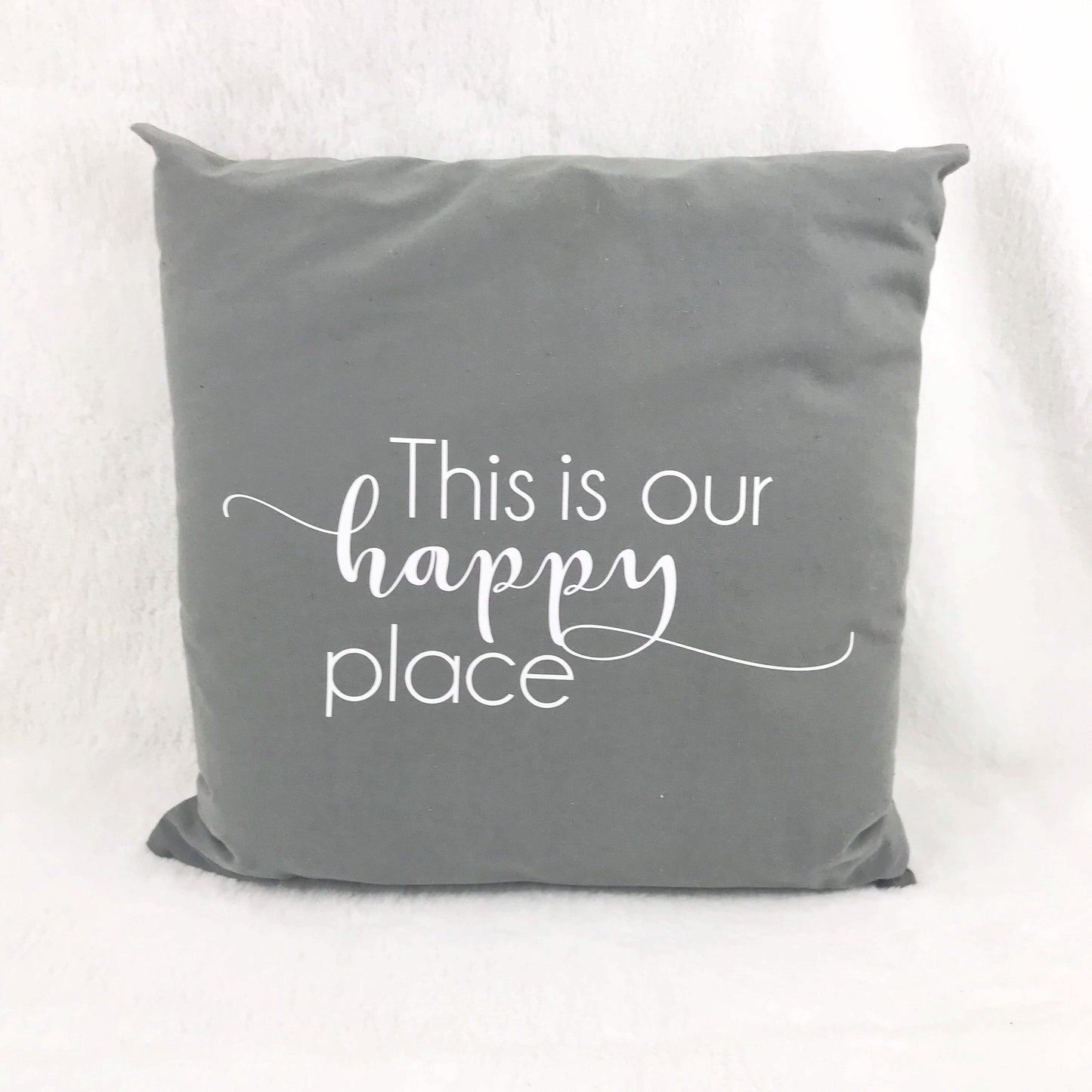 This Is Our Happy Place Throw Pillow
