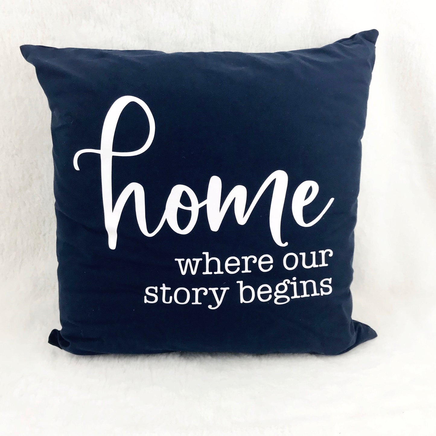 Home Where Our Story Begins Throw Pillow