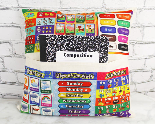 Toddler to Preschool Age Learning Pocket Pillow