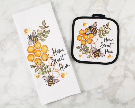 Home Sweet Hive Towel/Pot Holder Set