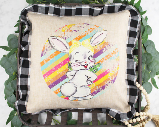 Sassy Easter Bunny Throw Pillow