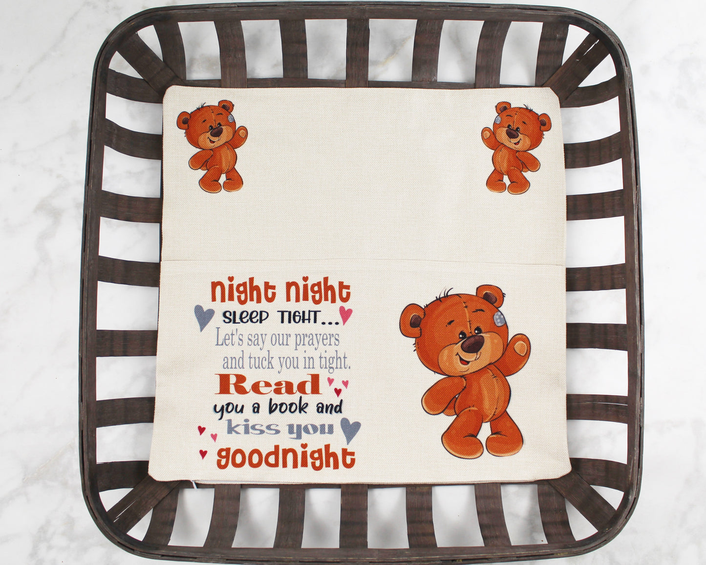 Teddy Bear Pocket Pillow